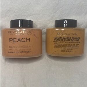 2/$20 Revolution 2 Baking Powders Peach & Terracotta Finish & Set your Look NIP